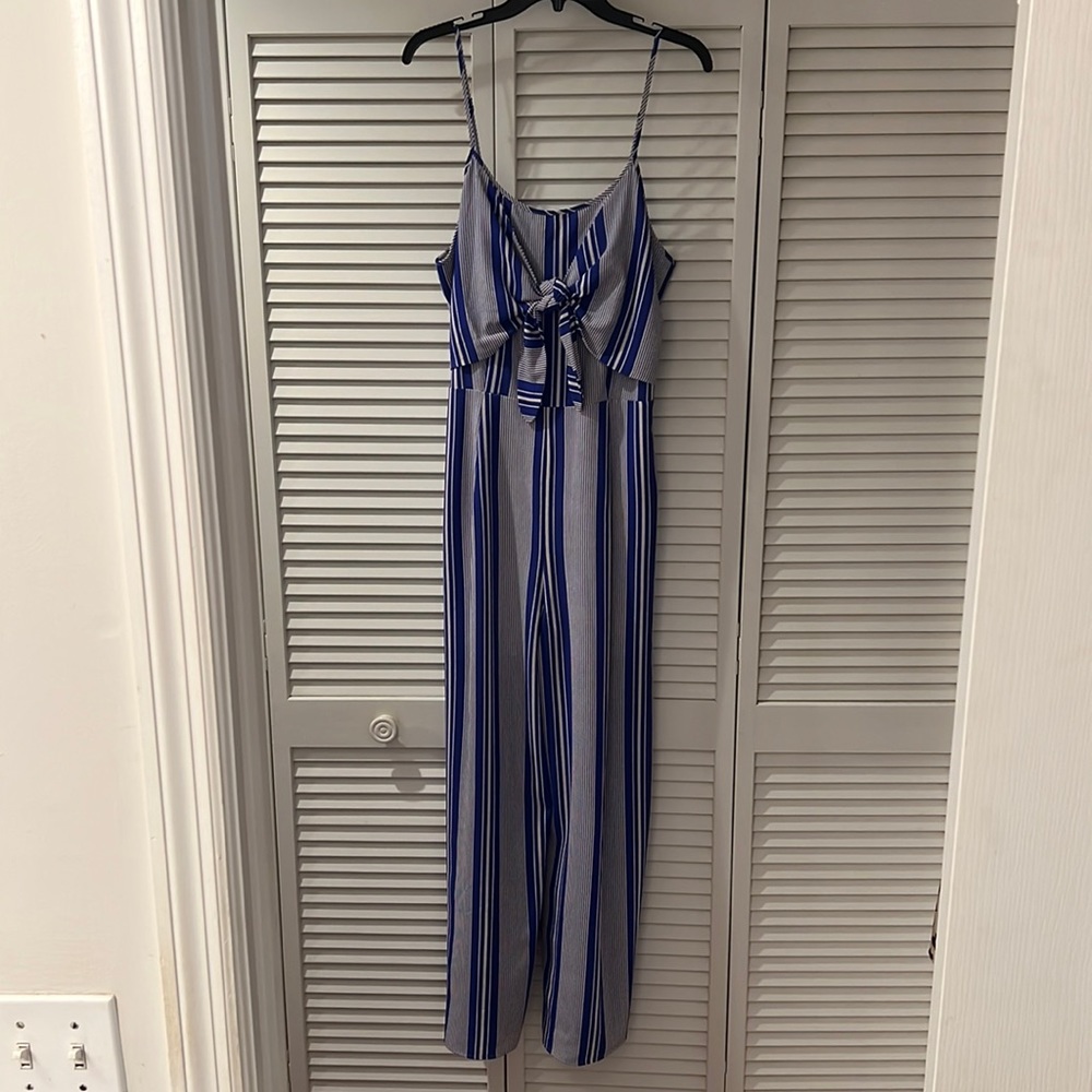 Sandy & Sid blue/white striped jumpsuit